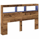 Hodegavl Skap Med Led Gammelt Tre 160X17X102 Cm