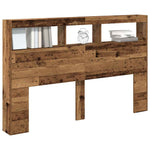 Hodegavl Skap Med Led Gammelt Tre 160X17X102 Cm