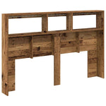 Hodegavl Skap Med Led Gammelt Tre 160X17X102 Cm