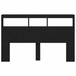 Hodegavl Skap Med Led Svart Eik 160X17X102 Cm