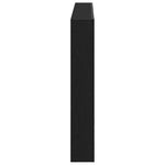Hodegavl Skap Med Led Svart Eik 160X17X102 Cm