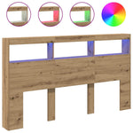 Hodegavl Skap Med Led Artisan Eik 180X17X102 Cm