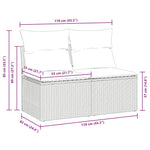 Hagesofaer Med Puter 2 Deler Beige Polyrotting Akasie