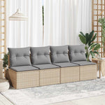 Hagesofaer Med Puter 2 Deler Beige Polyrotting Akasie
