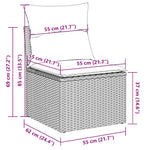 Hagesofaer Med Puter 2 Deler Beige Polyrotting Akasie