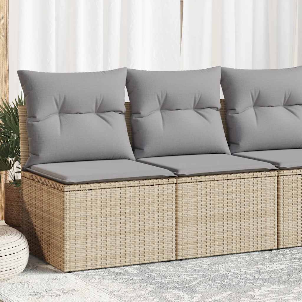 Hagesofaer Med Puter 2 Deler Beige Polyrotting Akasie