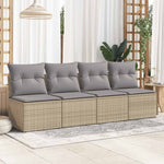 Hagesofaer Med Puter 2 Deler Beige Polyrotting Akasie