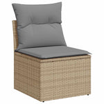 Hagesofaer Med Puter 2 Deler Beige Polyrotting Akasie