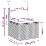 Hagesofaer Med Puter 2 Deler Beige Polyrotting Akasie