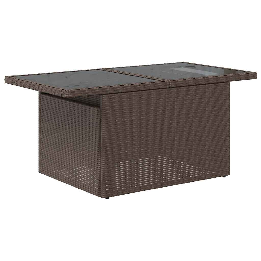 Hagesofaer Med Puter 7 Deler Brun Polyrotting Akasie