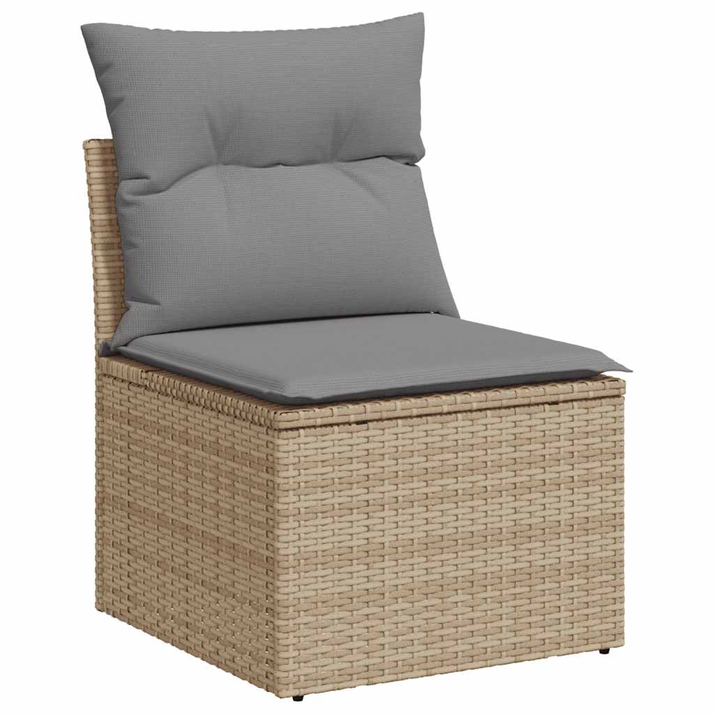 Hagesofaer Med Puter 6 Deler Beige Polyrotting Akasie