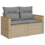 Hagesofaer Med Puter 7 Deler Beige Polyrotting Akasie