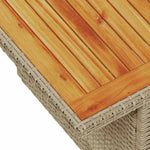 Hagesofaer Med Puter 6 Deler Beige Polyrotting Akasie