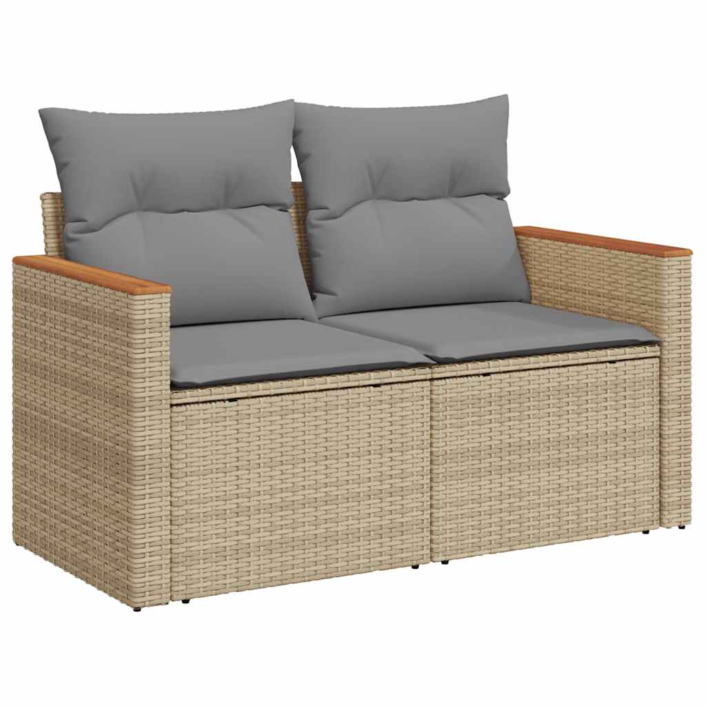 Hagesofaer Med Puter 8 Deler Beige Polyrotting Akasie