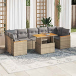 Hagesofaer Med Puter 8 Deler Beige Polyrotting Akasie