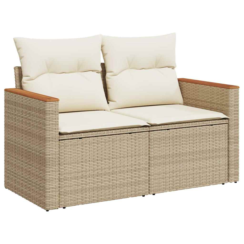 Hagesofaer Med Puter 7 Deler Beige Polyrotting Akasie