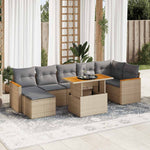 Hagesofaer Med Puter 8 Deler Beige Polyrotting Akasie