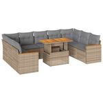 Hagesofaer Med Puter 10 Deler Beige Polyrotting Akasie