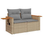 Hagesofaer Med Puter 6 Deler Beige Polyrotting Akasie