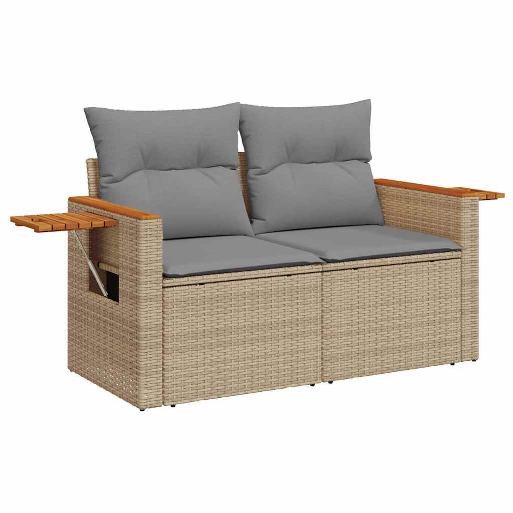 Hagesofaer Med Puter 8 Deler Beige Polyrotting Akasie