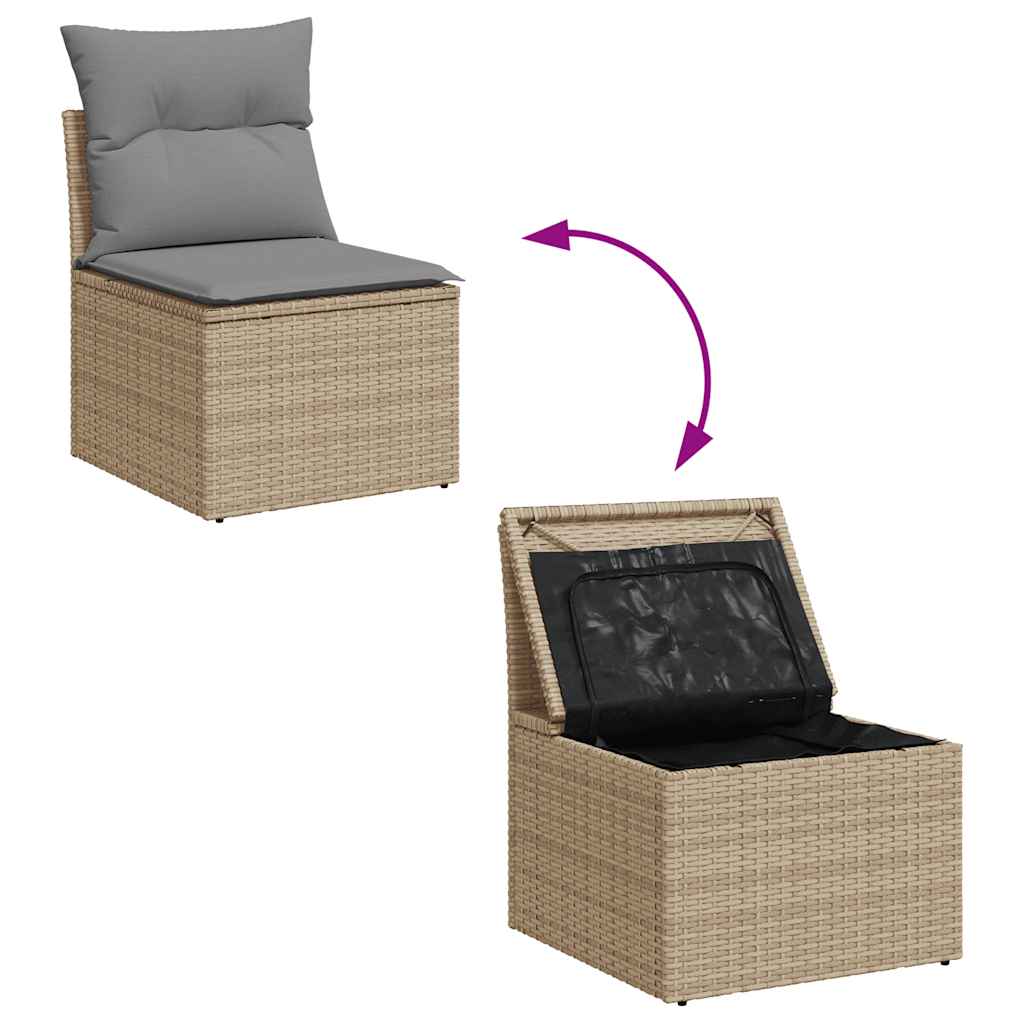Hagesofaer Med Puter 8 Deler Beige Polyrotting Akasie