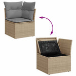 Hagesofaer Med Puter 8 Deler Beige Polyrotting Akasie