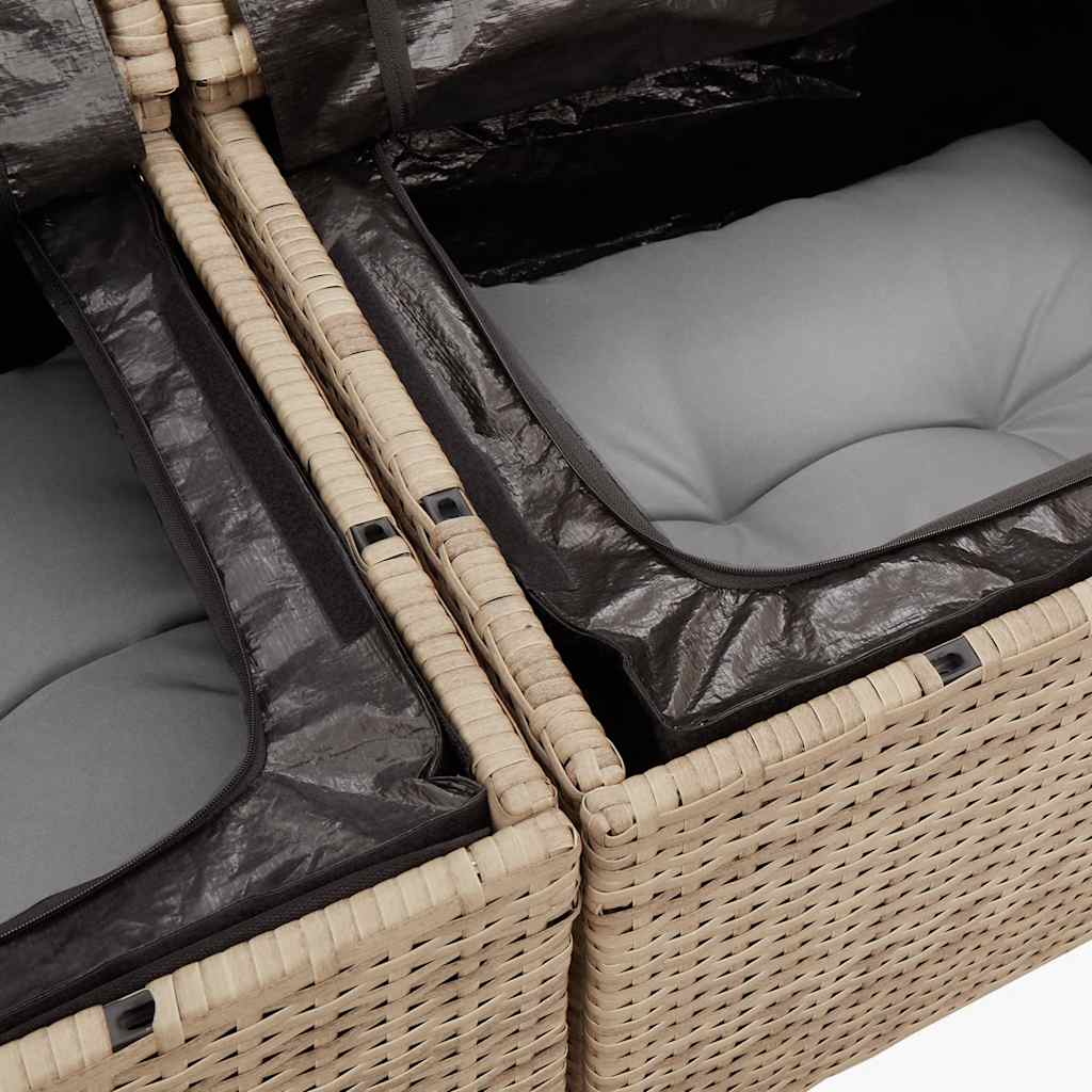 Hagesofaer Med Puter 8 Deler Beige Polyrotting Akasie