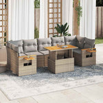 Hagesofaer Med Puter 8 Deler Beige Polyrotting Akasie