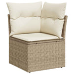 Hagesofaer Med Puter 9 Deler Beige Polyrotting Akasie