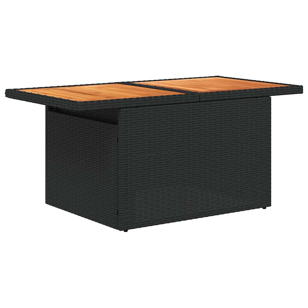 Hagesofaer Med Puter 6 Deler Svart Polyrotting Akasie