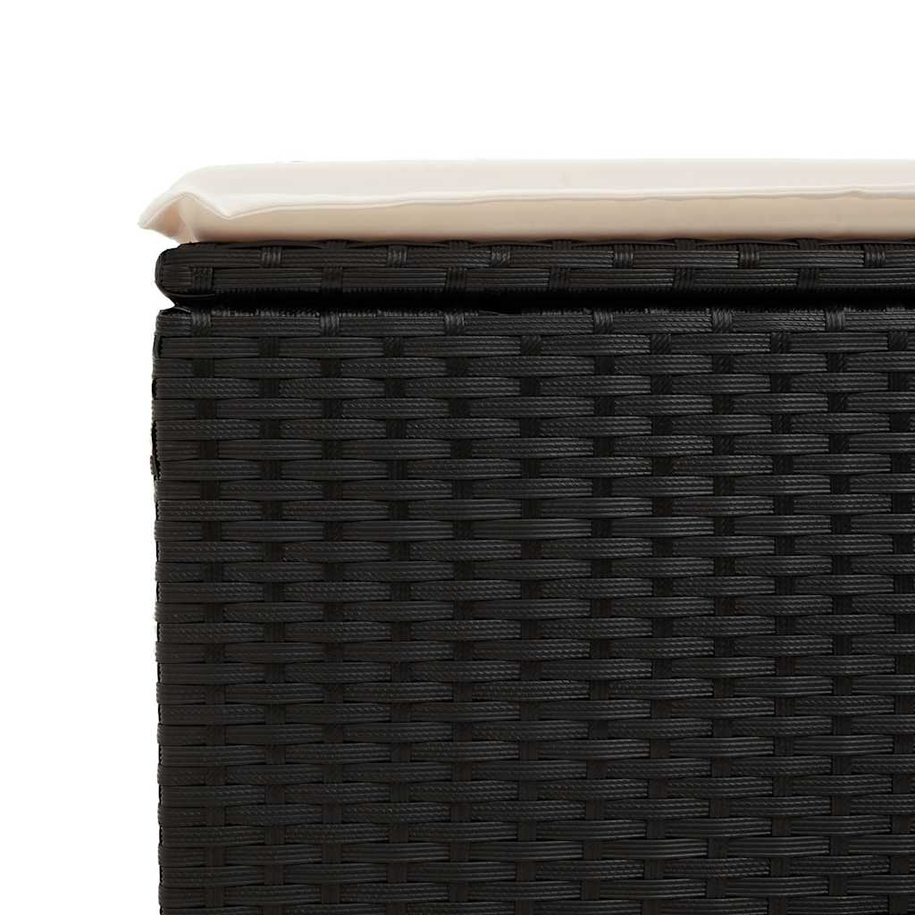 Hagesofaer Med Puter 6 Deler Svart Polyrotting Akasie