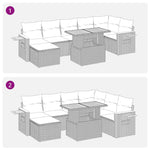 Hagesofaer Med Puter 8 Deler Beige Polyrotting Akasie