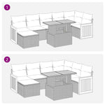 Hagesofaer Med Puter 8 Deler Beige Polyrotting Akasie