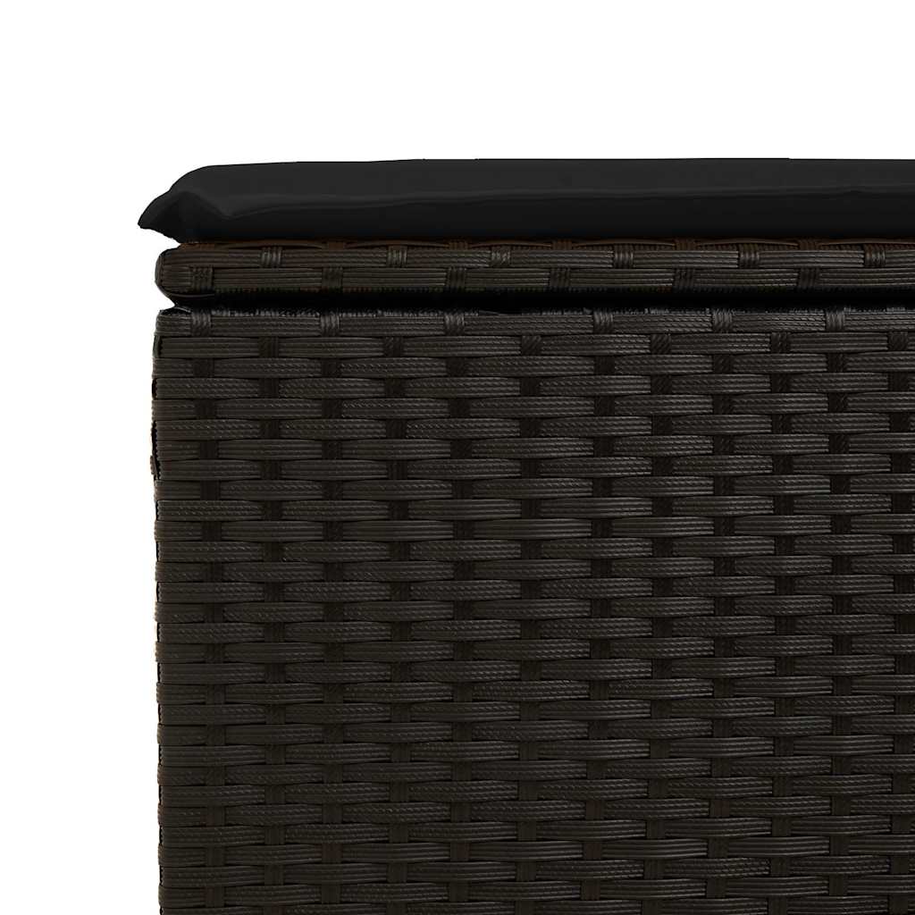 Hagesofaer Med Puter 2 Deler Svart Polyrotting Akasie