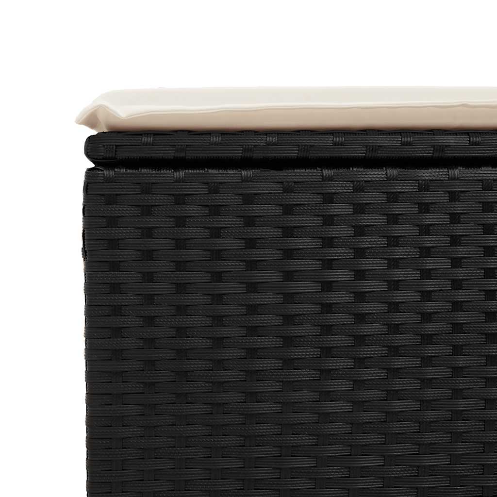 Hagesofaer Med Puter 2 Deler Svart Polyrotting Akasie