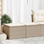 Hagesofaer Med Puter 2 Deler Beige Polyrotting Akasie