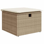 Hagesofaer Med Puter 2 Deler Beige Polyrotting Akasie