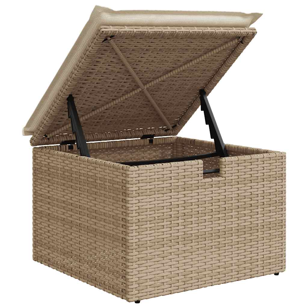 Hagesofaer Med Puter 2 Deler Beige Polyrotting Akasie