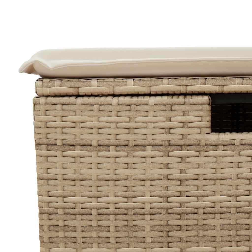 Hagesofaer Med Puter 2 Deler Beige Polyrotting Akasie