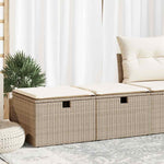 Hagesofaer Med Puter 2 Deler Beige Polyrotting Akasie