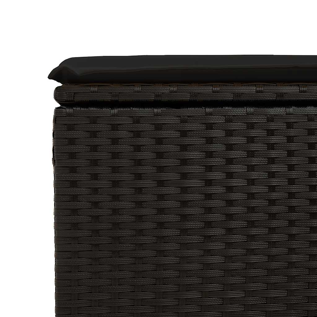 Hagesofaer Med Puter 2 Deler Svart Polyrotting Akasie