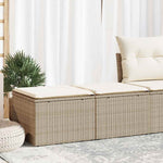 Hagesofaer Med Puter 2 Deler Beige Polyrotting Akasie