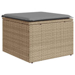 Hagesofaer Med Puter 2 Deler Beige Polyrotting Akasie