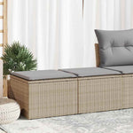 Hagesofaer Med Puter 2 Deler Beige Polyrotting Akasie