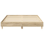 Sengeramme Uten Madrass Sonoma Eik 150X200 Cm Konstruert Tre