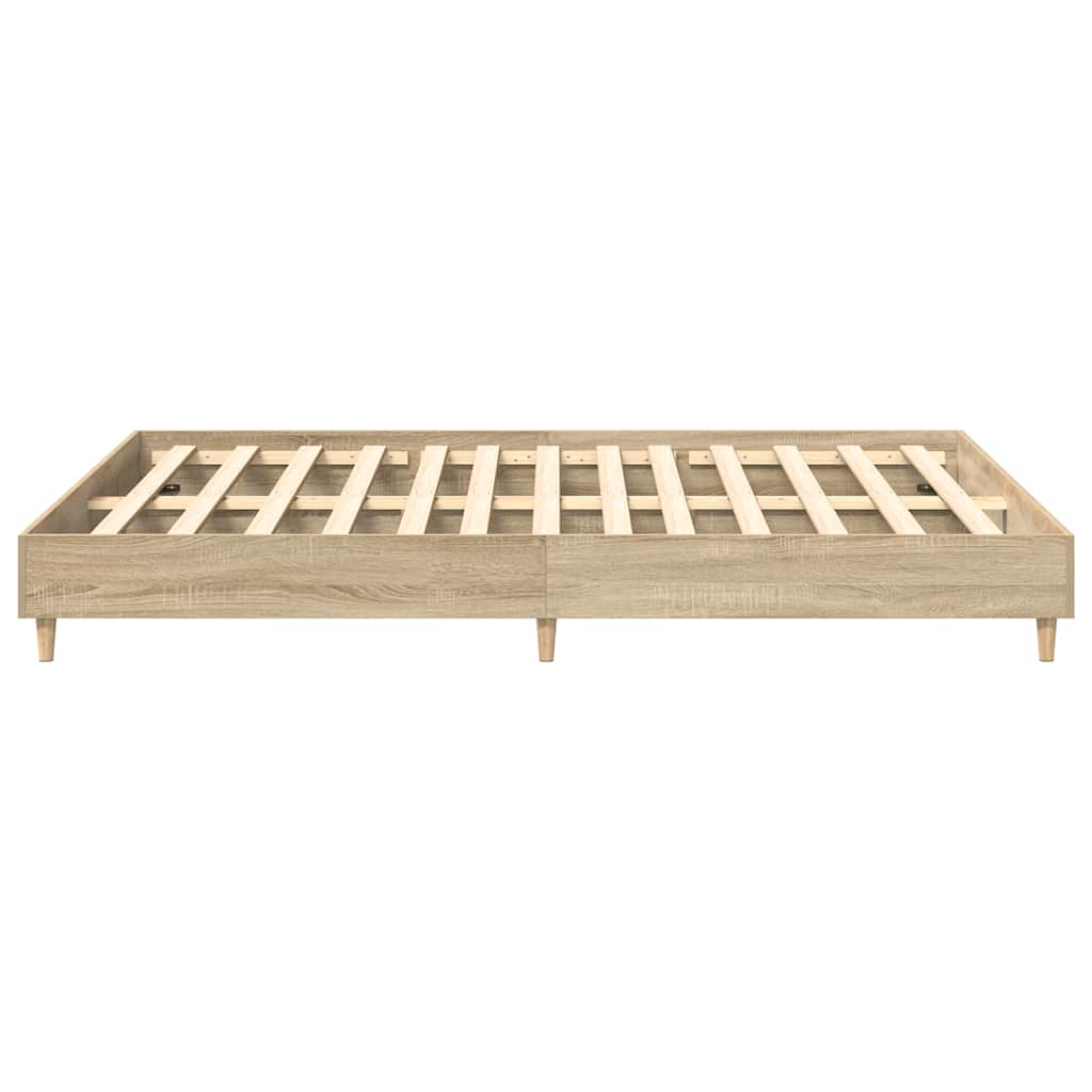 Sengeramme Uten Madrass Sonoma Eik 150X200 Cm Konstruert Tre