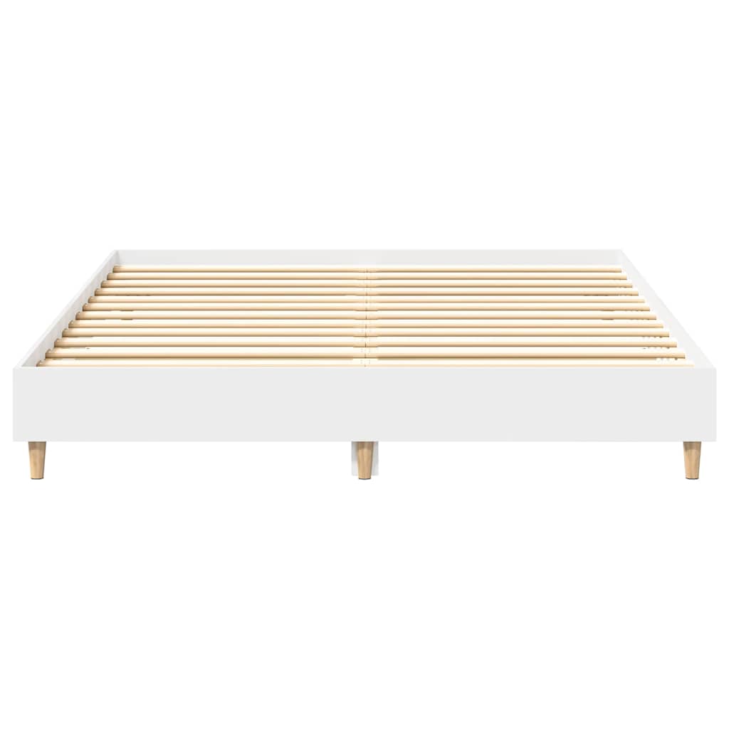 Sengeramme Uten Madrass Hvit 140X200 Cm Konstruert Tre