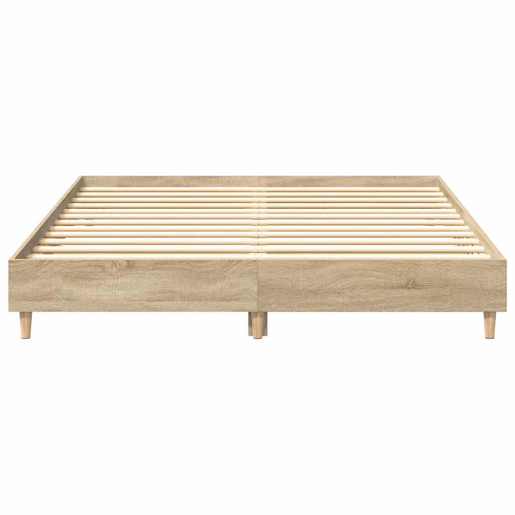 Sengeramme Uten Madrass Sonoma Eik 140X200 Cm Konstruert Tre