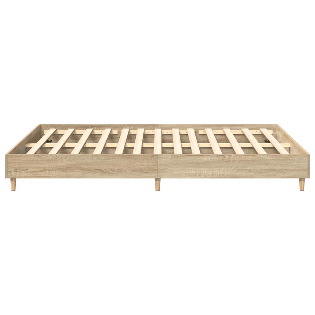 Sengeramme Uten Madrass Sonoma Eik 140X200 Cm Konstruert Tre