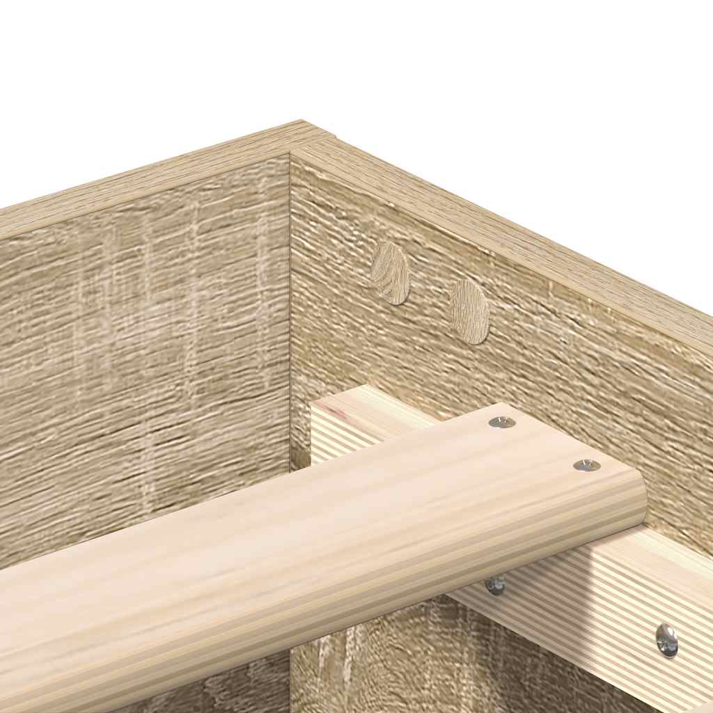 Sengeramme Uten Madrass Sonoma Eik 140X200 Cm Konstruert Tre
